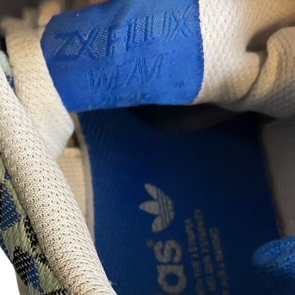 adidas ZX Flux Men's 8.5 Blue Green Geometric Weave Multicolor Torsion Sneakers - Picture 6 of 16